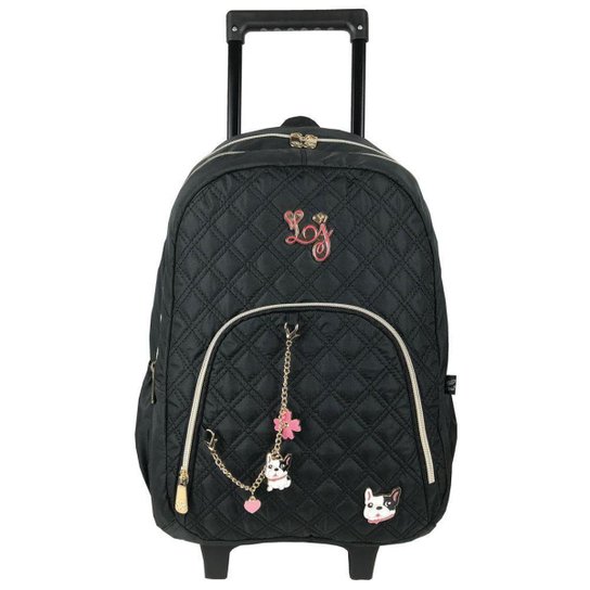 Mochila Rodinha Juvenil Lili July Preta Ljc18101 - Preto Menor preço em Mochila Rodinha Juvenil Lili July Preta Ljc18101 - Preto