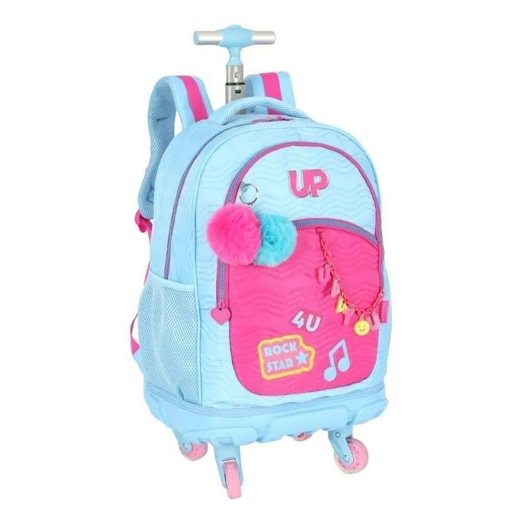MOCHILA RODINHAS COM LED ROCK STAR NOTEBOOK UP4YOU