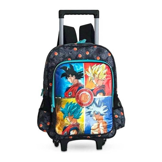 Mochila Rodinhas Dragon Ball Clio Style - PRETO - U - Preto Menor preço em Mochila Rodinhas Dragon Ball Clio Style - PRETO - U - Preto