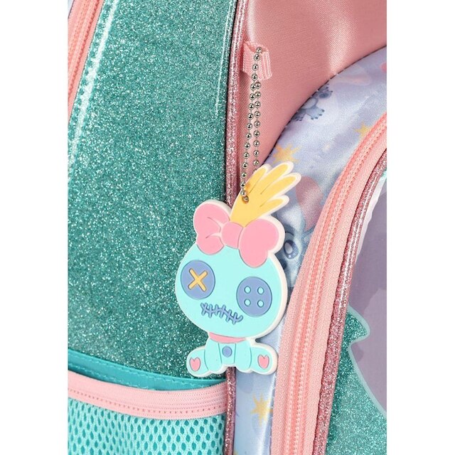 Mochila Rodinhas Infantil Escolar Stitch Scrump Disney Turquesa Luxcel ...