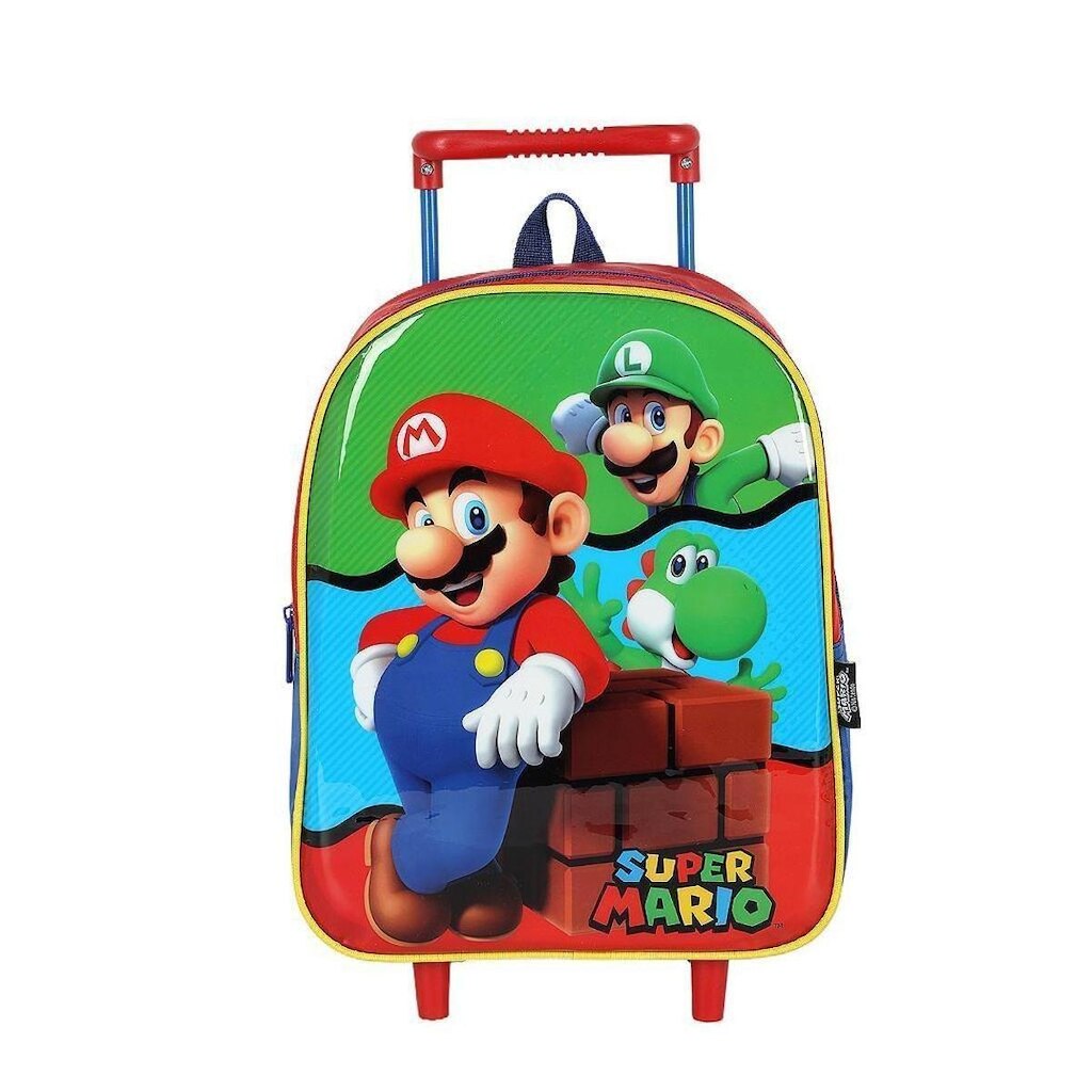 Mochila Rodinhas Sem Alça Luxcel Petit Mário Vermelho