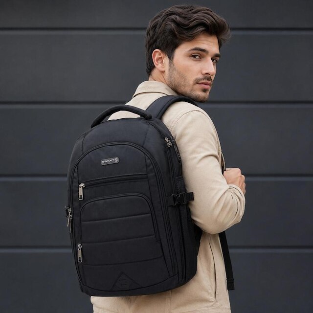Mochila Rodinhas Swicky Masculina Executiva Resistente Impermeável Trabalho