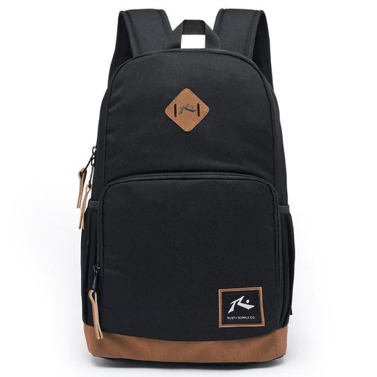 Mochila Rusty Casual Resistente Urbana Masculina - Preto Menor preço em Mochila Rusty Casual Resistente Urbana Masculina - Preto