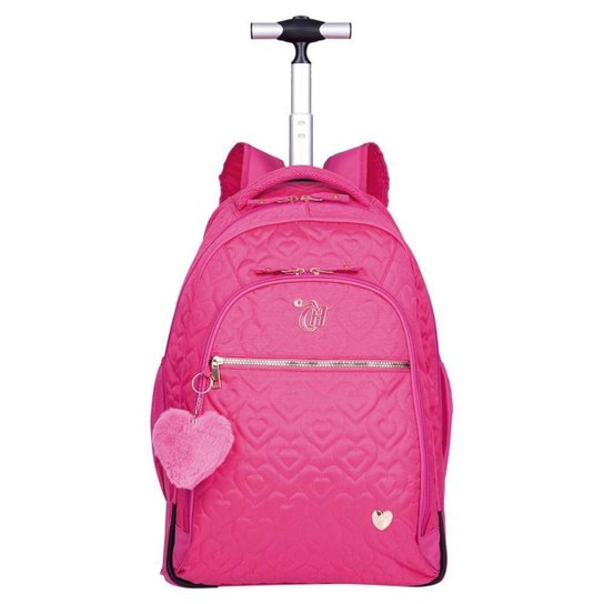 Mochila Sestini Carrinho Capricho Crush Feminina - Rosa Menor preço em Mochila Sestini Carrinho Capricho Crush Feminina - Rosa