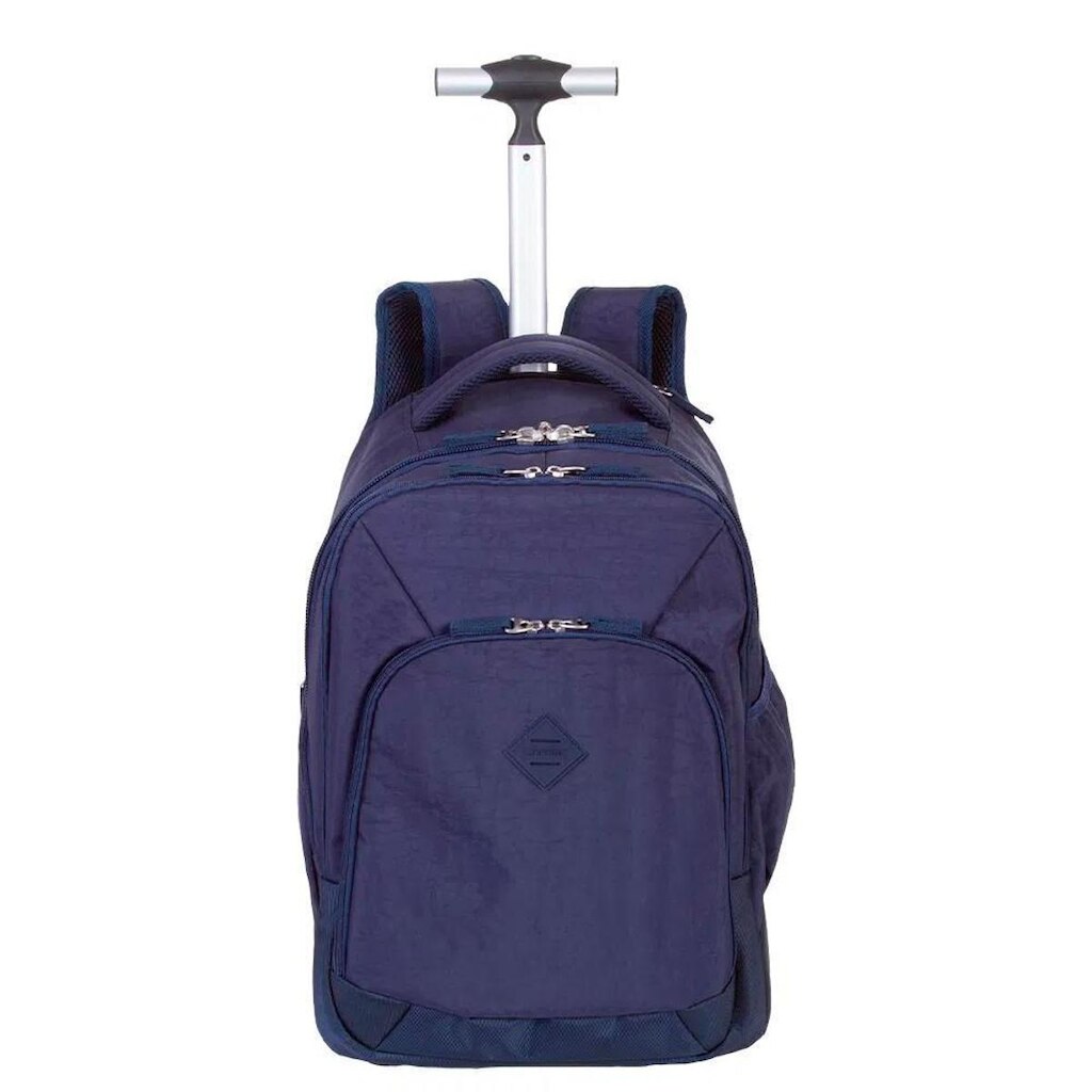 Mochila Sestini Com Carrinho 2 em 1 Rolling Crinkle Azul