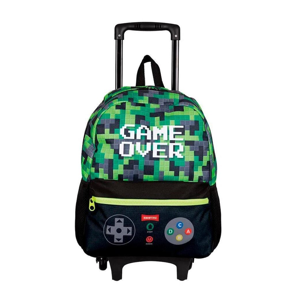 Mochila Sestini Com Carrinho M Plus Game Verde