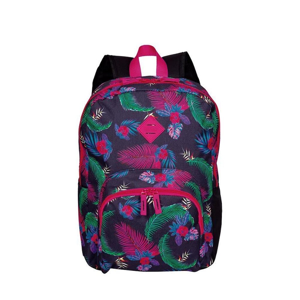Mochila Sestini Estampada Happy Neon Rosa