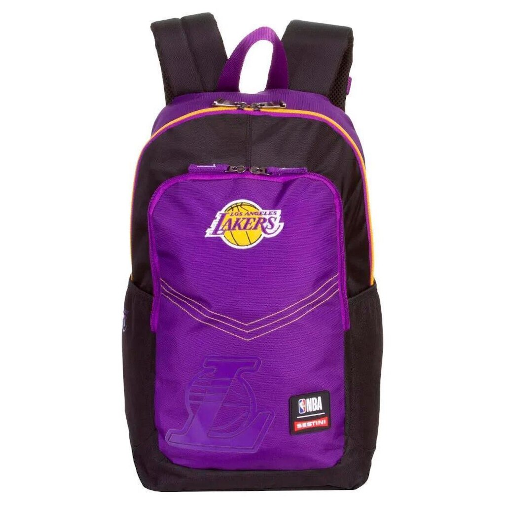 Mochila Sestini NBA Magic Lakers 24 Litros Preto e Roxo
