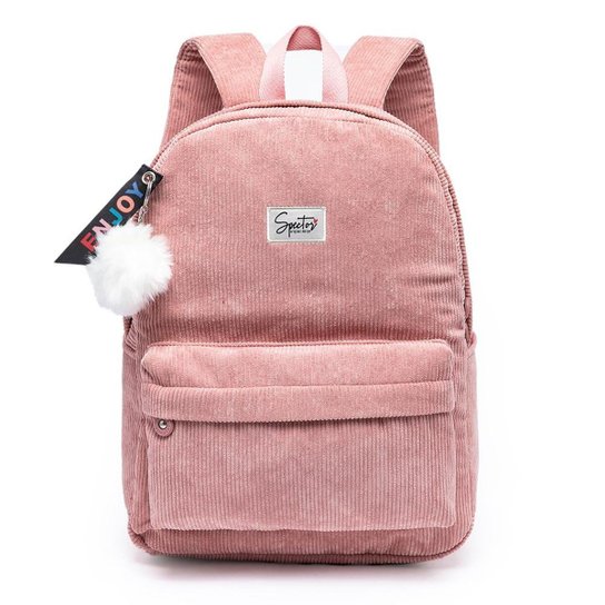 Mochila Spector Velvet Com Chaveiro Peludo Feminina - Rosa é ruim? Mochila Spector Velvet Com Chaveiro Peludo Feminina - Rosa é boa?