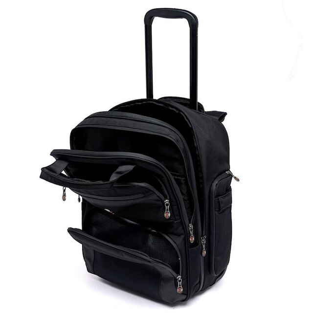 Mochila Swissport Executiva De Rodinhas Espaçosa Trabalho Notebook 36 Litros