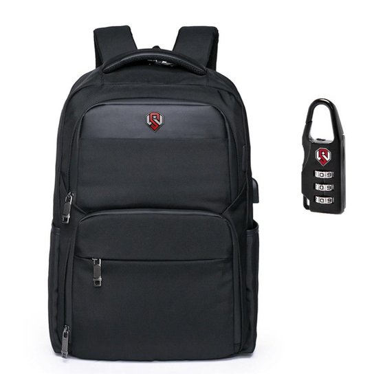 Mochila Swissport Executiva P/ Notebook C/ Cadeado Senha Reforçada Moda Moderna Original - Preto Menor preço em Mochila Swissport Executiva P/ Notebook C/ Cadeado Senha Reforçada Moda Moderna Original - Preto