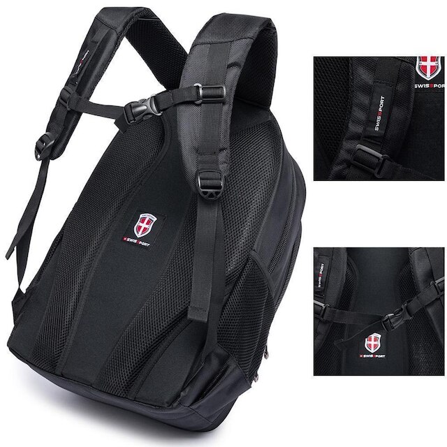 Mochila Swissport Executiva Resistente Trabalho Para Notebook 24 Litros