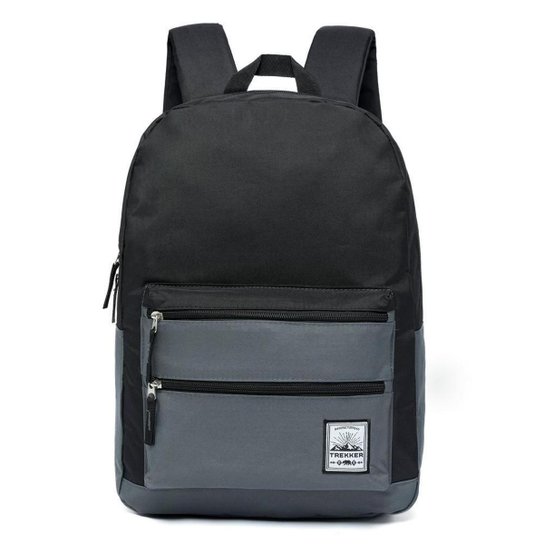 Mochila Trekker Bolsa Escolar Notebook Reforçada Espaçosa - Preto+Cinza é ruim? Mochila Trekker Bolsa Escolar Notebook Reforçada Espaçosa - Preto+Cinza é boa?