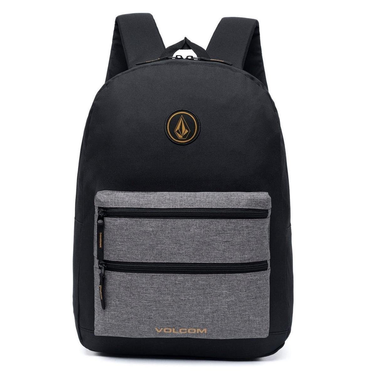 Mochila Volcom Masculina Casual Escolar Reforçada Básica Menor preço em Mochila Volcom Masculina Casual Escolar Reforçada Básica