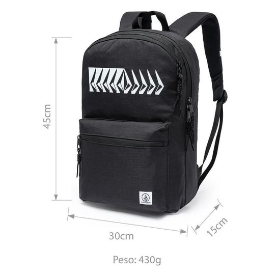 Mochila Volcom Notebook Reforçada Faculdade Viagem 20 Litros