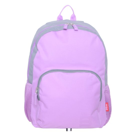 Mochila Wilson Basic - Cinza+Lilás Menor preço em Mochila Wilson Basic - Cinza+Lilás