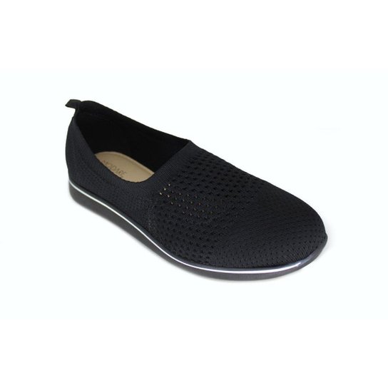 Modare Tênis Slip 7358107 Feminino - Preto Menor preço em Modare Tênis Slip 7358107 Feminino - Preto