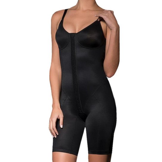 Modelador Bermuda Pós Cirúrgico Com Abertura Frontal Total - Preto
