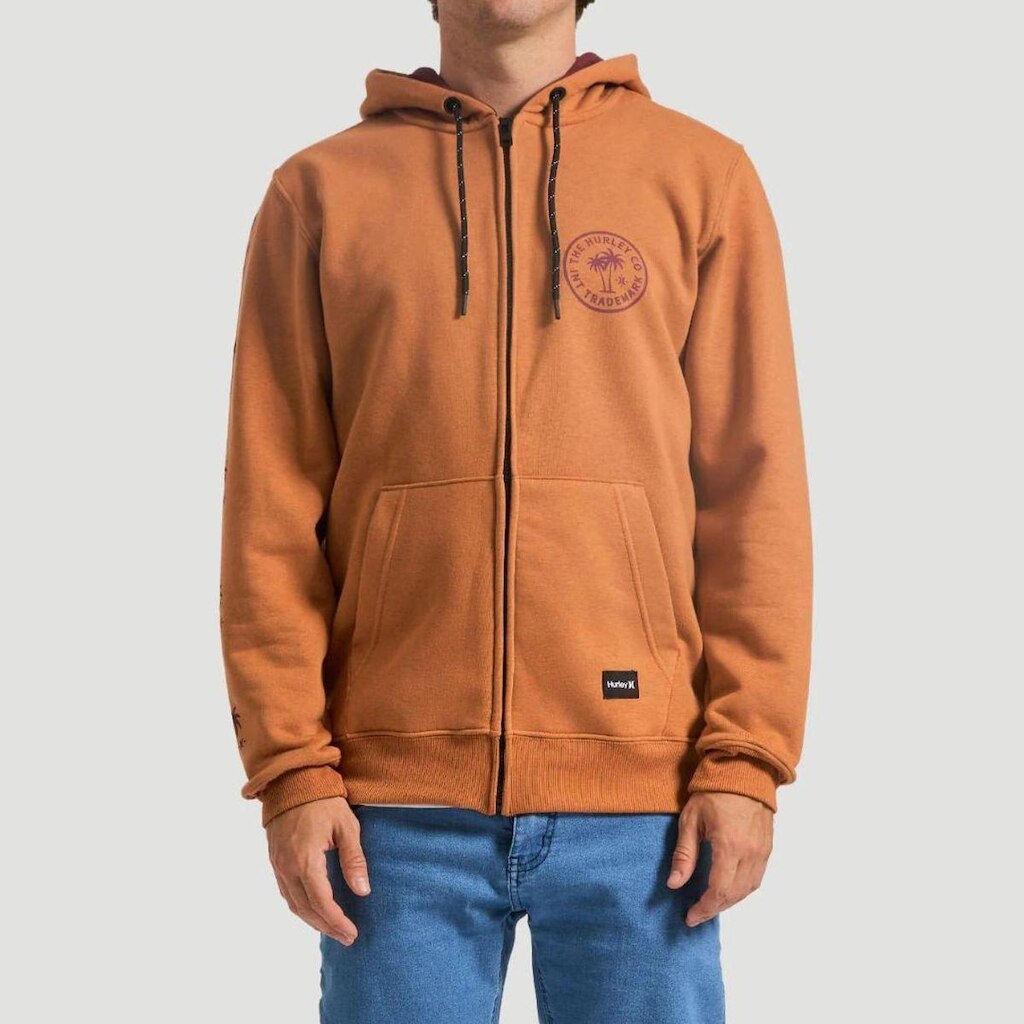 Moletom  Aberto Hurley Carimbo - OCRE