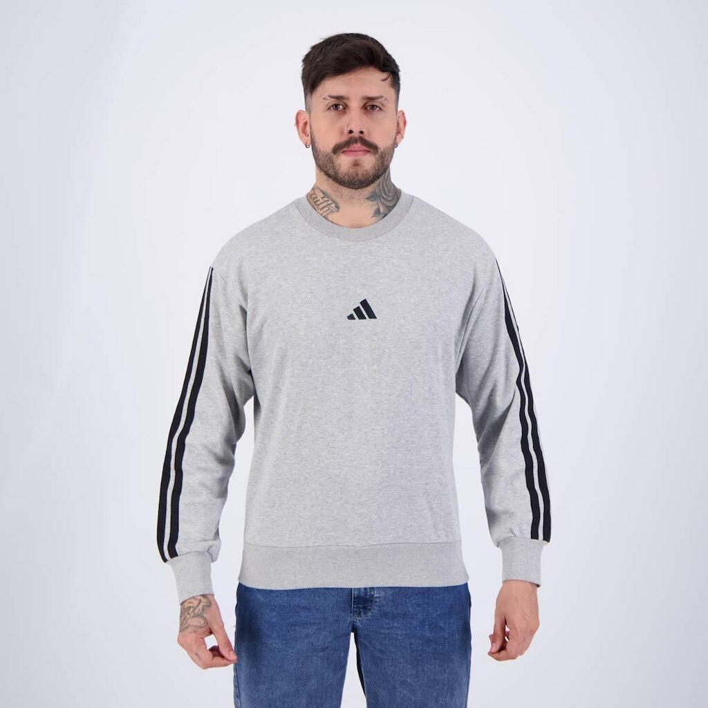 Moletom Adidas 3S Cinza