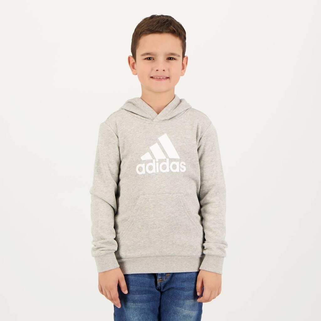 Moletom Adidas Big Logo Juvenil Cinza