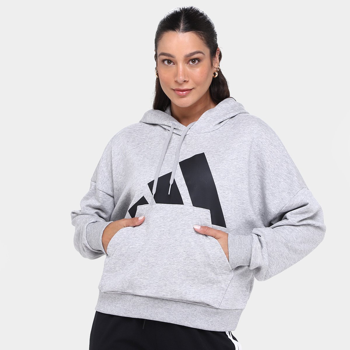 Canguru Jaqueta Moletom Adidas Feminino Moletom Canguru Adidas
