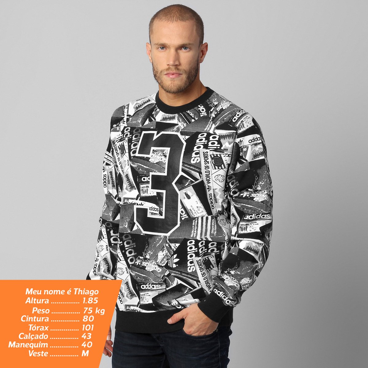 moletom crew adidas