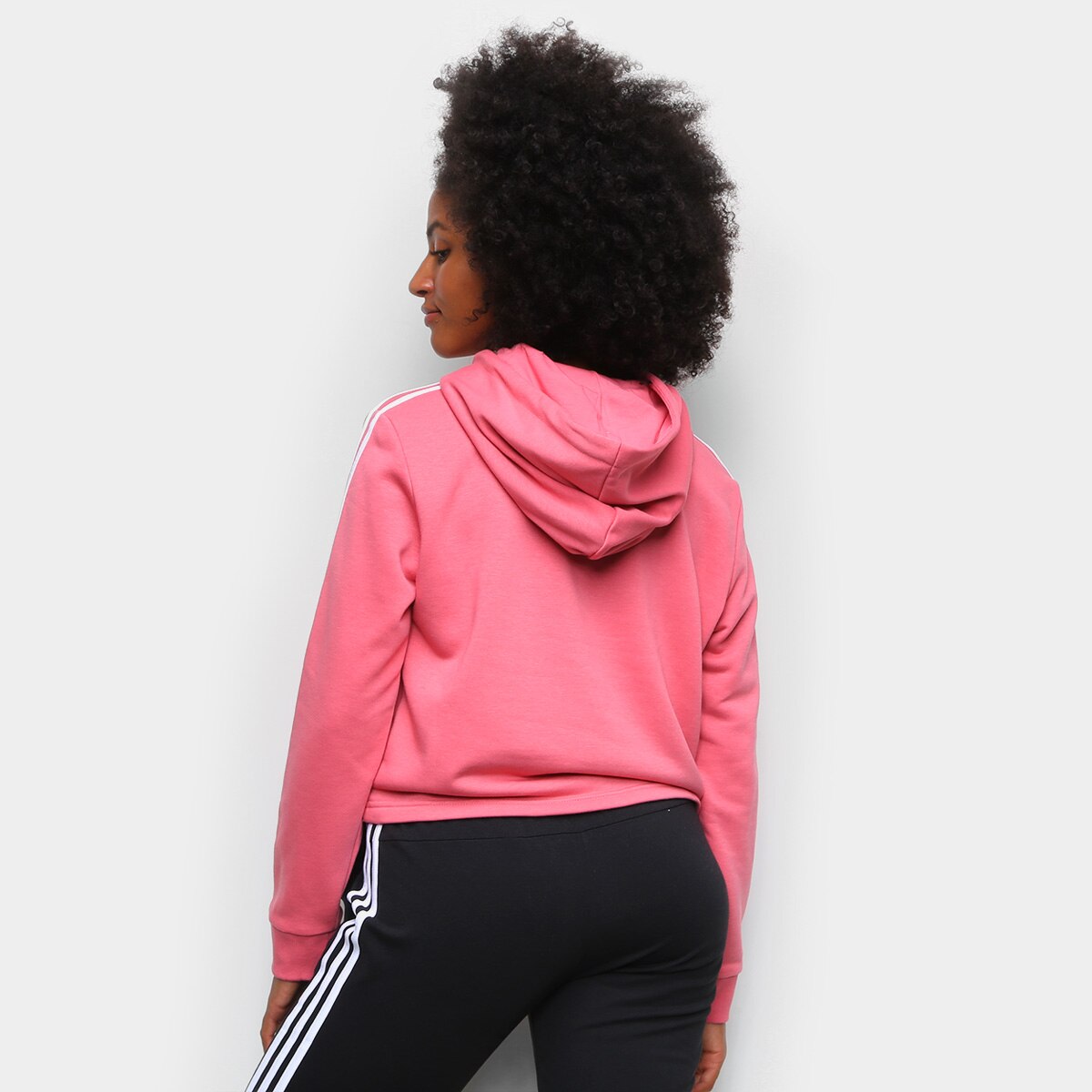 cropped moletom adidas rosa