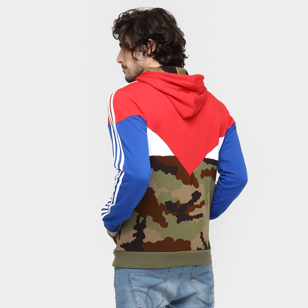 adidas red camo moletom com capuz