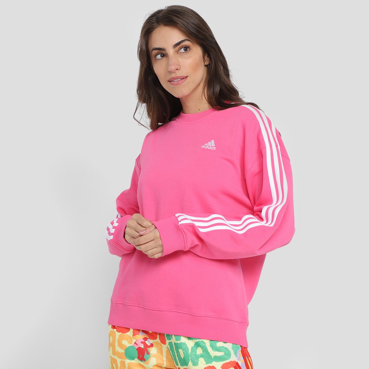 Moletom Adidas Essentials Listras Feminino - Main Image
