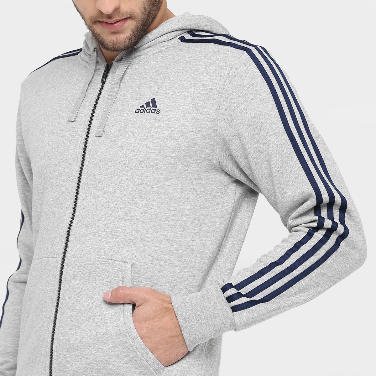 french terry zip moletom com capuz