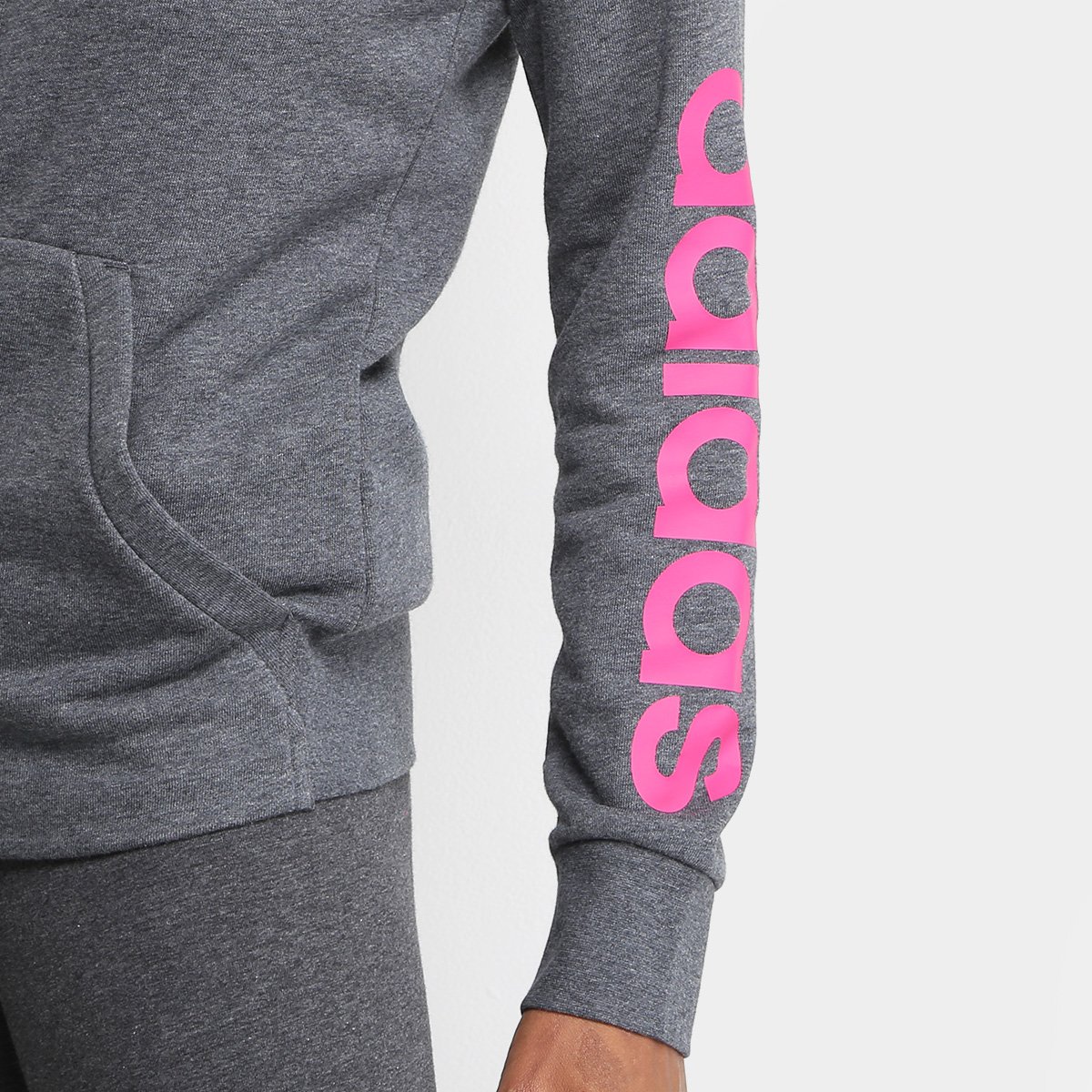 linear moletom com capuz adidas