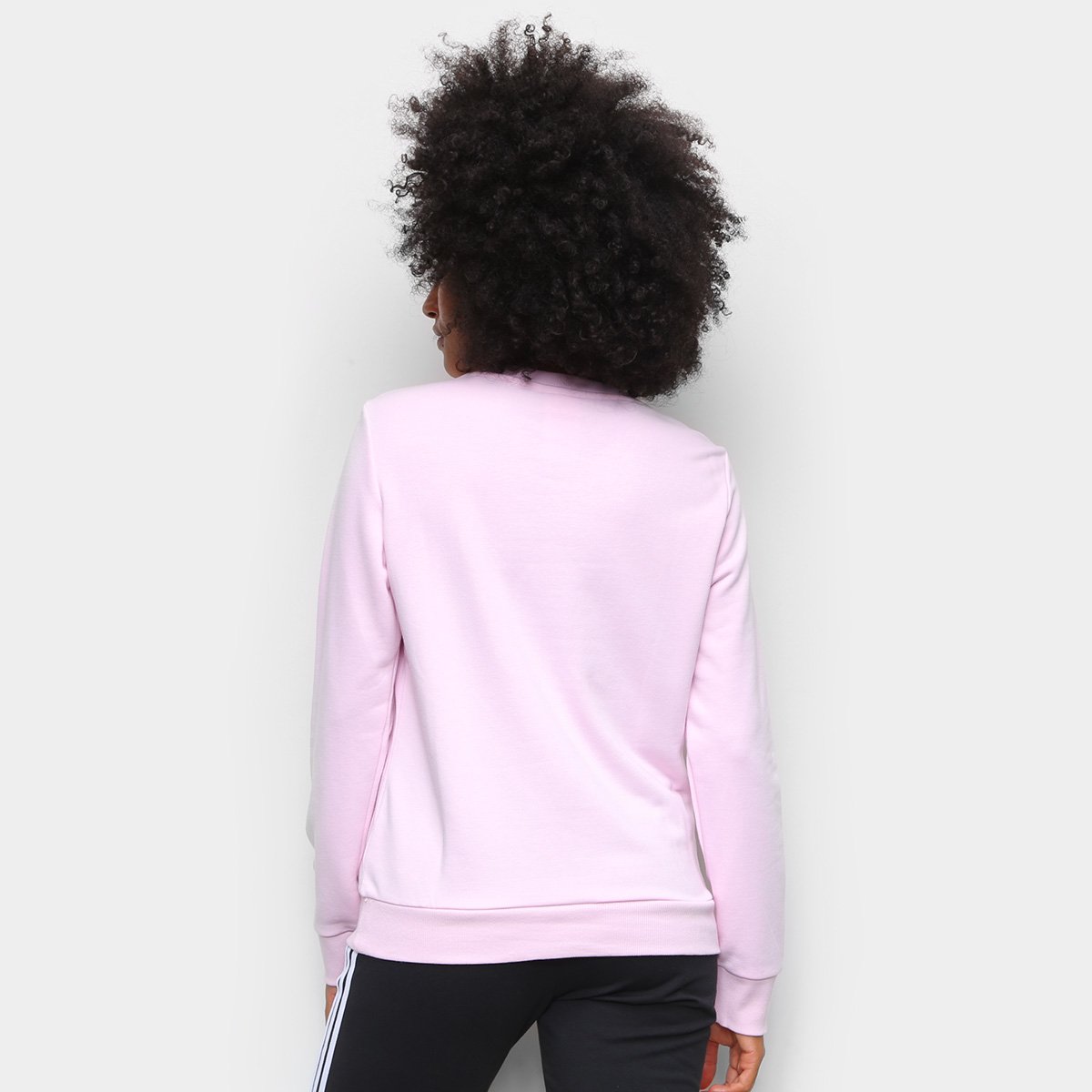 moletom adidas essentials linear feminino rosa