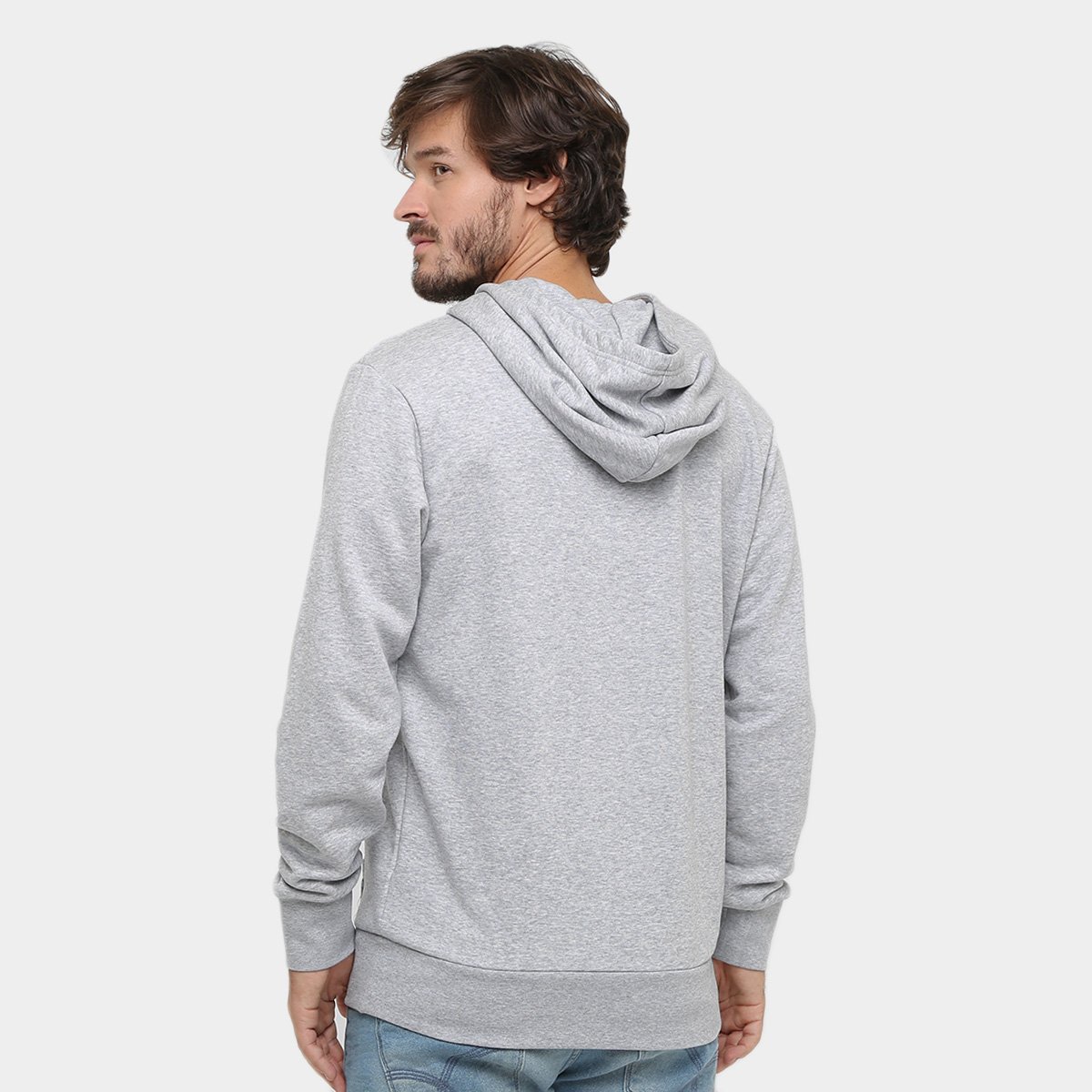 henley pullover moletom com capuz