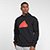 Moletom Adidas Future Icon Logo Com Capuz Masculino - Preto+Vermelho