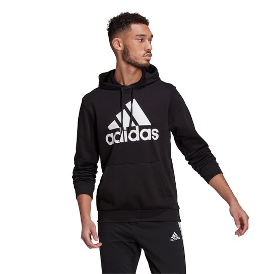 Moletom Adidas Logo Capuz Masculino - Preto+Branco é ruim? Moletom Adidas Logo Capuz Masculino - Preto+Branco é boa?