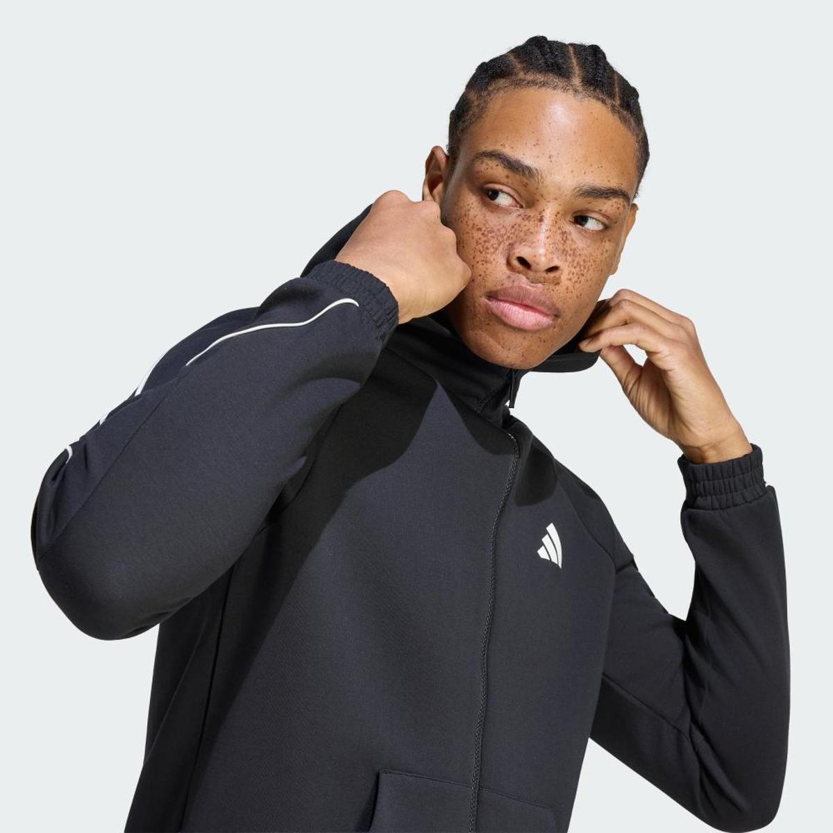 Moletom adidas Logo Pequeno E Stadium Masculino - Preto | Netshoes