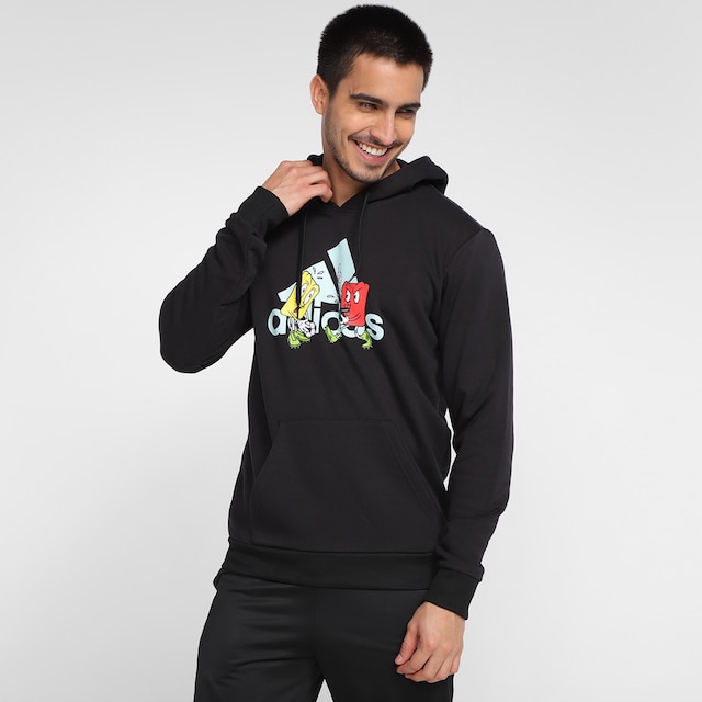 Moletom Adidas Mascote Canguru Masculino - Preto é boa?
