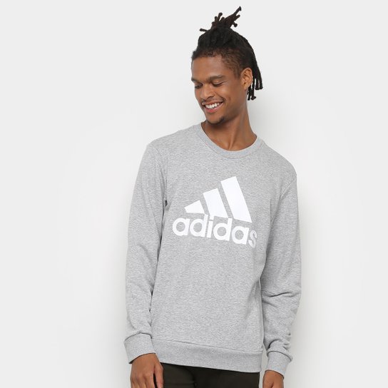 Moletom Adidas Mh Bos CreFt Masculino - Cinza e Branco é ruim? Moletom Adidas Mh Bos CreFt Masculino - Cinza e Branco é boa?