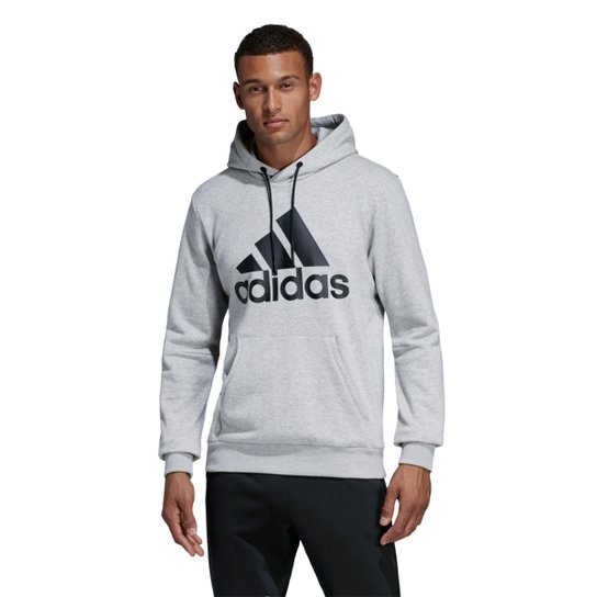 Moletom Adidas MH BOS FT Masculino - Cinza e Preto Menor preço em Moletom Adidas MH BOS FT Masculino - Cinza e Preto