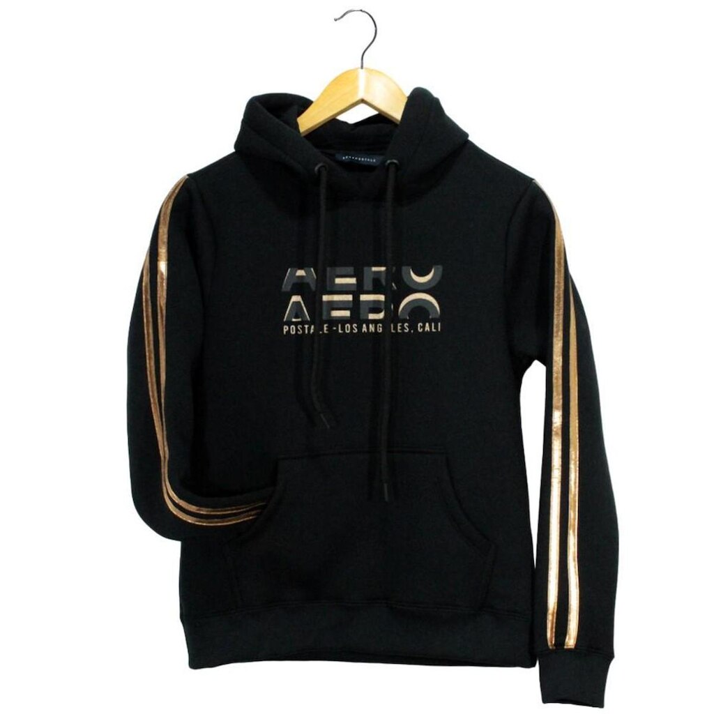 Moletom Aeropostale Canguru Preto Feminino