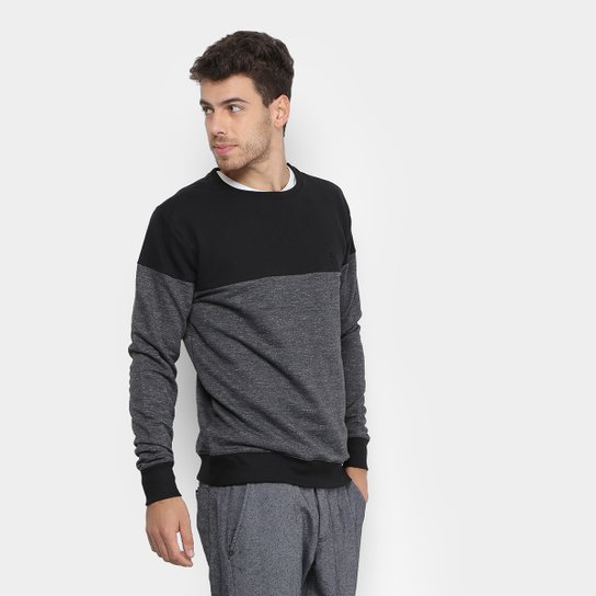 Moletom Aleatory Recorte Masculino - Preto