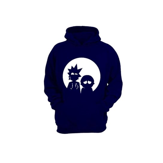 Moletom Algodão Masculino Capuz Slim Dia a Dia Conforto - Azul Escuro