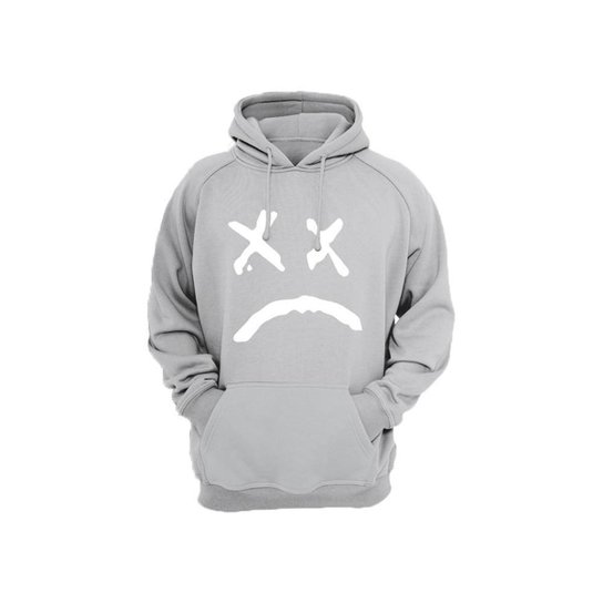Moletom Algodão Slim Masculino Punhos Reforçados Casual - Cinza