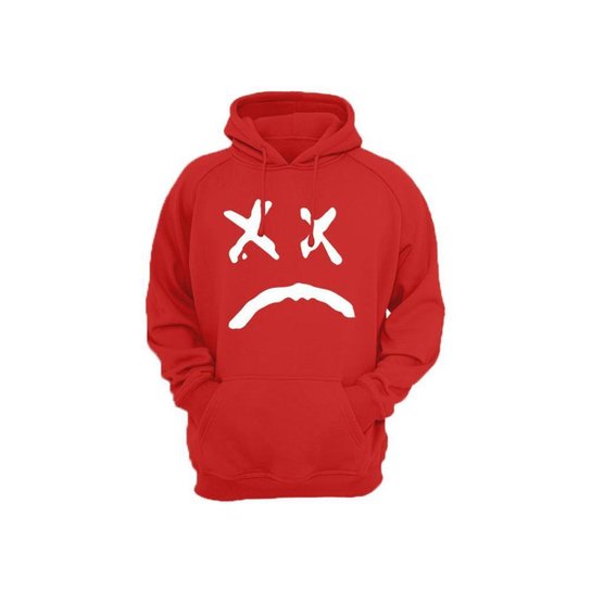 Moletom Algodão Slim Masculino Punhos Reforçados Casual - Vermelho
