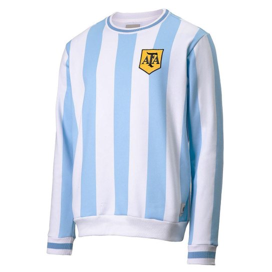 Moletom Argentina Retrô 1986 Masculino - Azul Claro