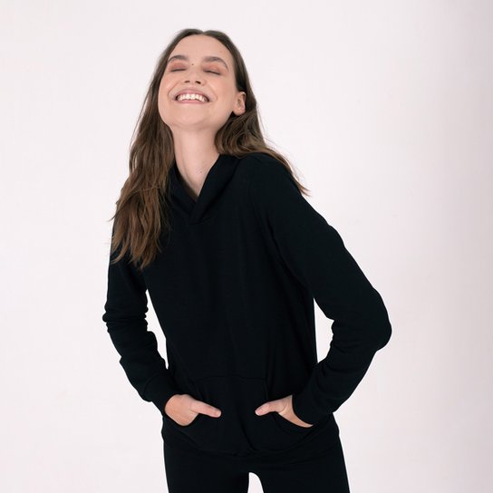 Moletom Basicamente C/ Capuz Feminino - Preto é ruim? Moletom Basicamente C/ Capuz Feminino - Preto é boa?