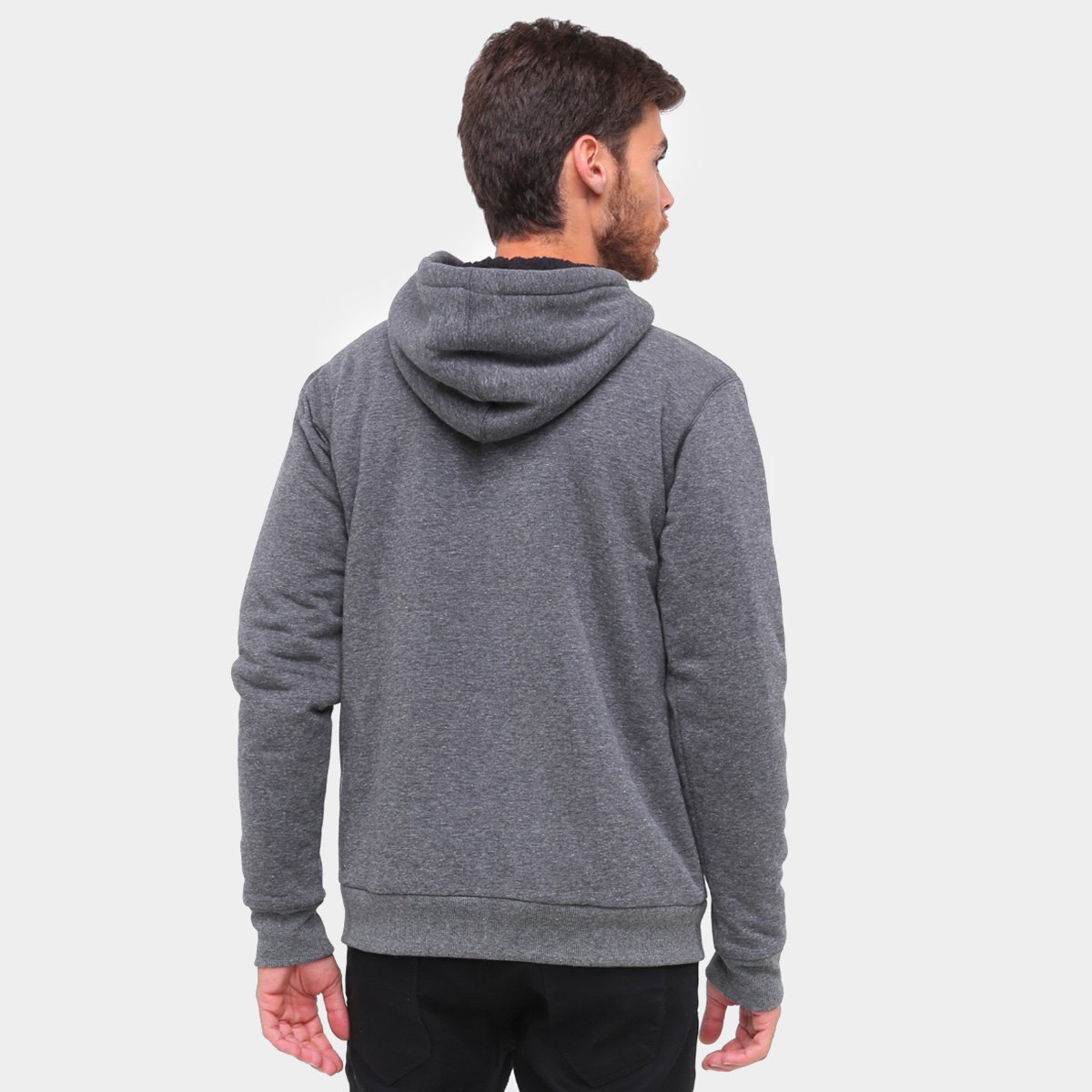 core sherpa zip moletom com capuz