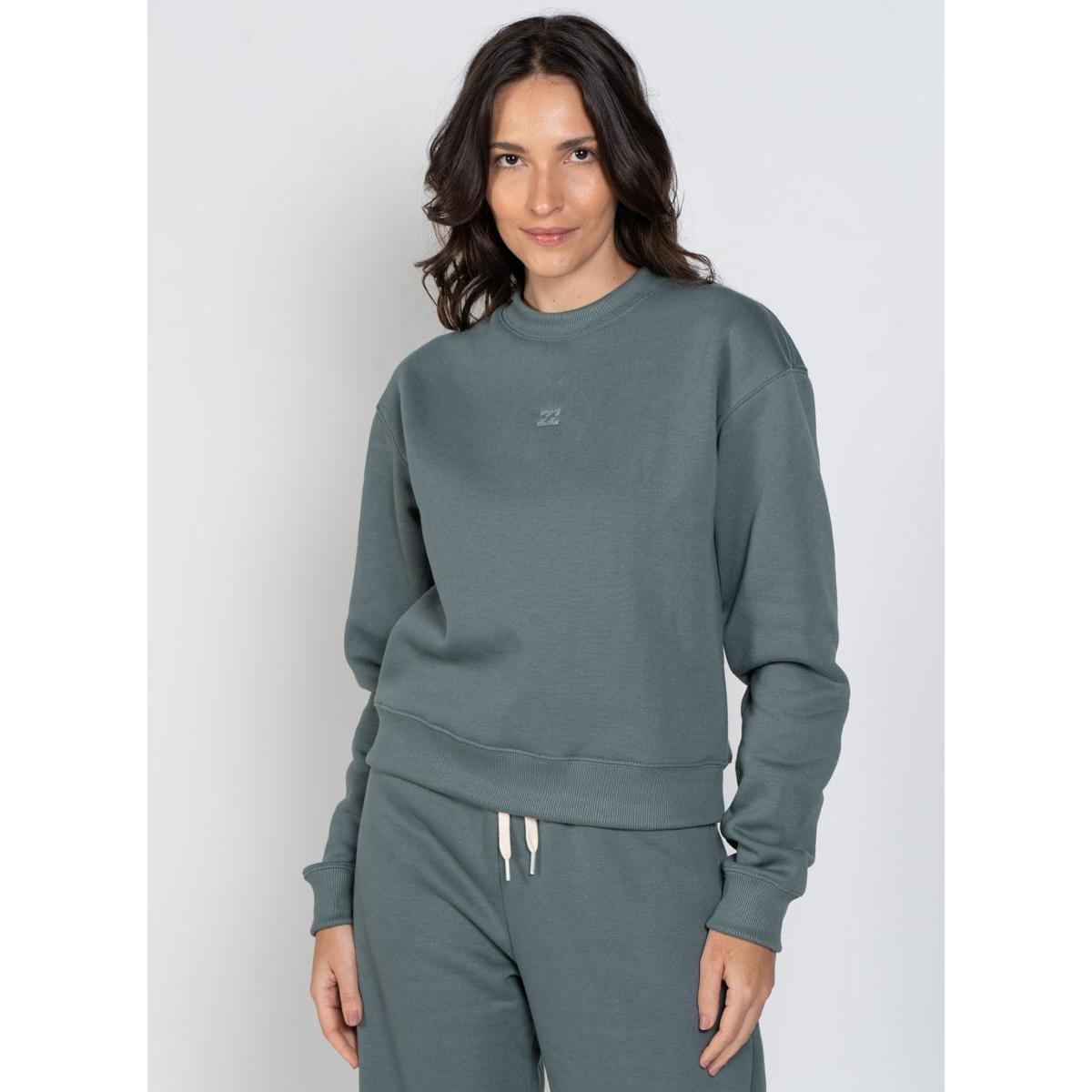Moletom Billabong Care Cropped Fleece 2 Verde Militar-Verde Militar-G