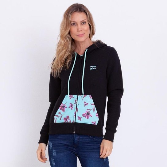 MOLETOM BILLABONG SUGAR CHERRY RETO - Preto